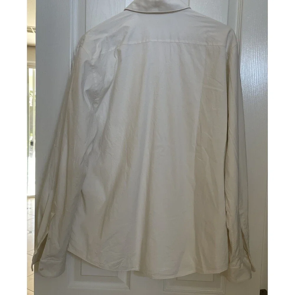 Gucci Mens White Button Down with lining Size 41 / 16